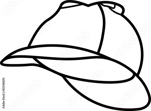deerstalker hat illustration vector outline photo