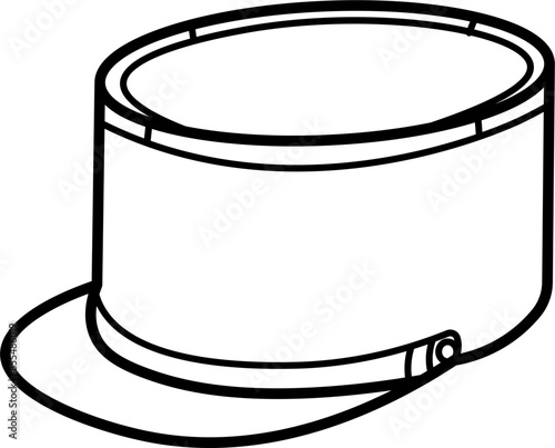 kepi hat illustration vector outline