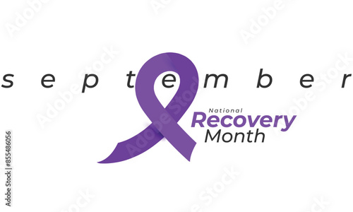 National Recovery month. background, banner, card, poster, template. Vector illustration.