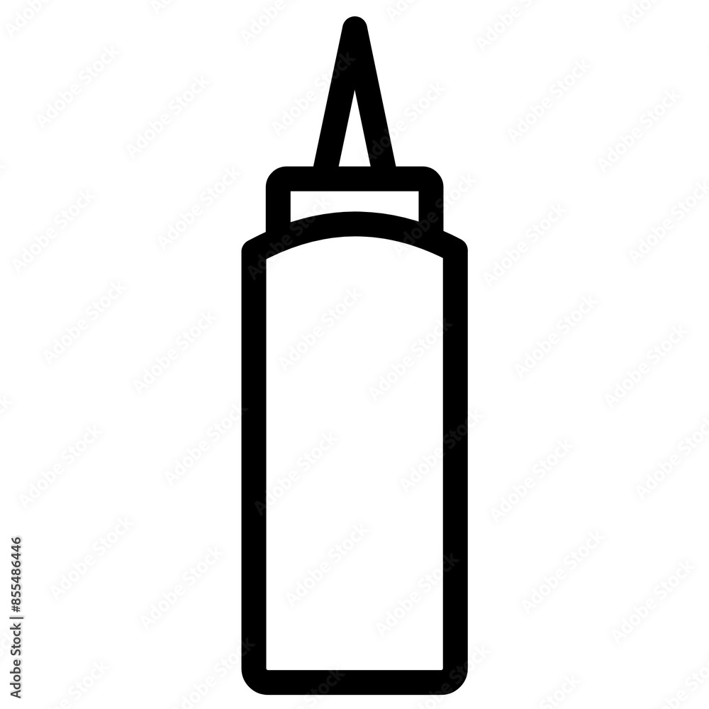 Sauce in black, outline style and transparent background Sauce in black, outline style and transparent background