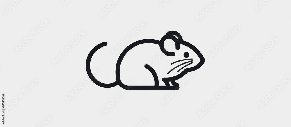 Fototapeta premium Mouse experiment line icon