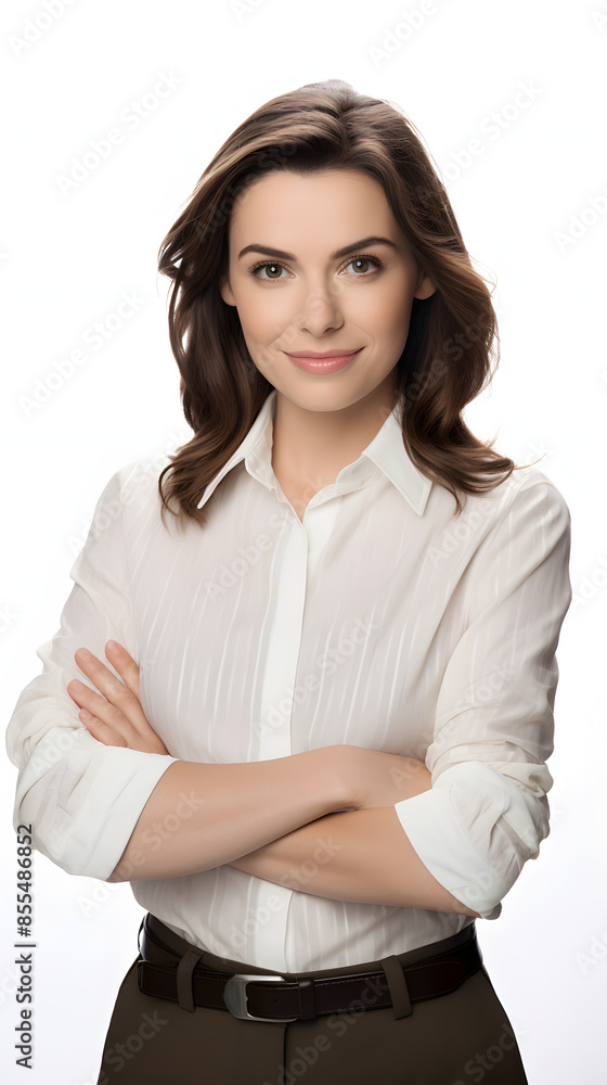 Happy young business woman posing isolated over grey wall background. Happy young business woman posing isolated over grey wall background.