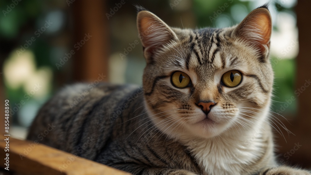 Fototapeta premium walpaper cartoon and cat style