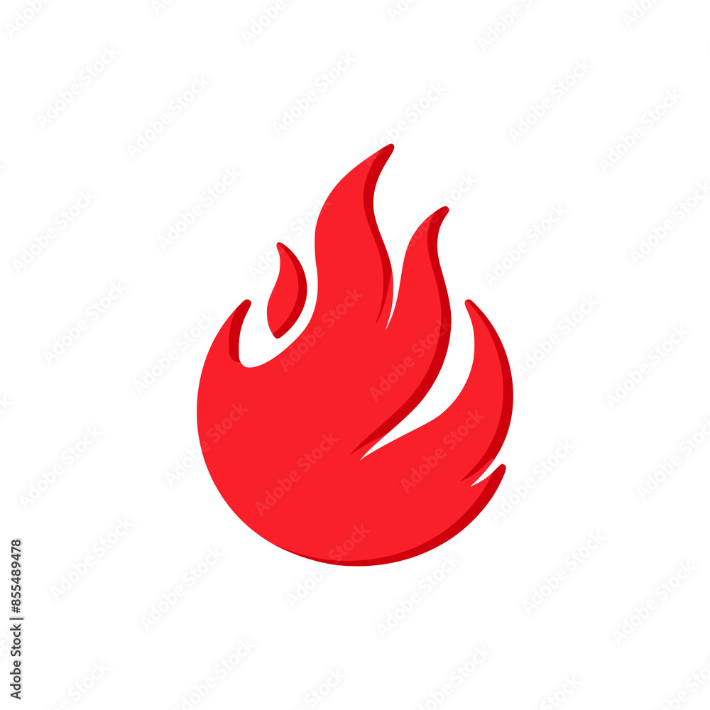 simple red fire flame clean logo vector illustration template design simple red fire flame clean logo vector illustration template design