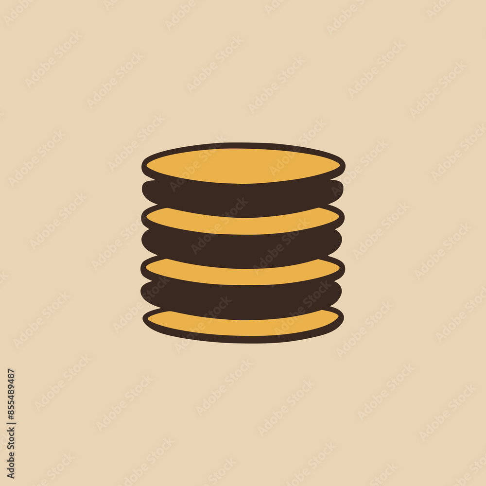 simple pancake food snack clean logo vector illustration template design simple pancake food snack clean logo vector illustration template design