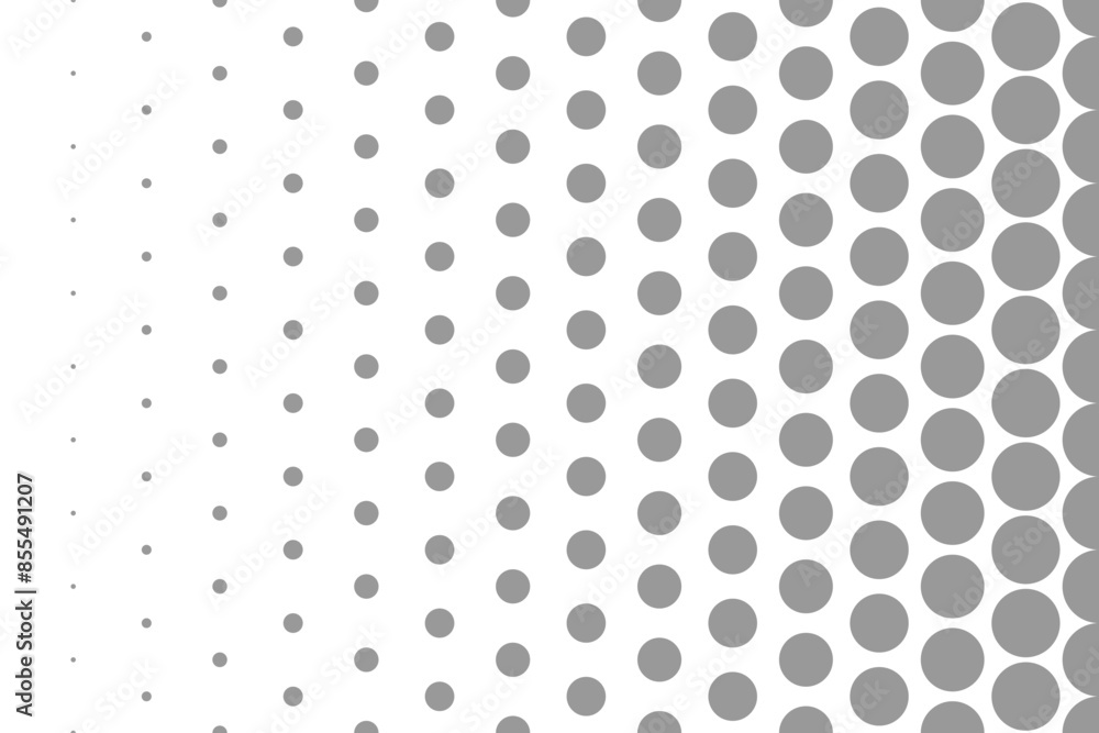 Horizontal halftone with grey circle pattern background. Vector Illustration. Horizontal halftone with grey circle pattern background. Vector Illustration.