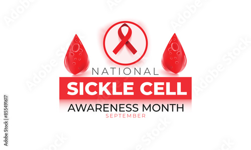 National Sickle Cell awareness month. background, banner, card, poster, template. Vector illustration.