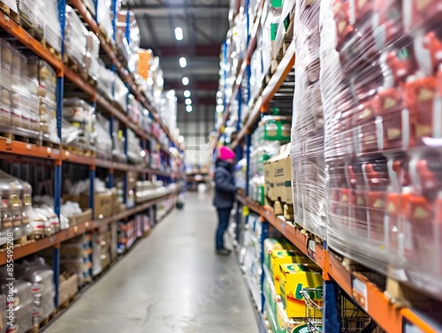 Wallpaper Mural A woman is shopping in a grocery store Torontodigital.ca