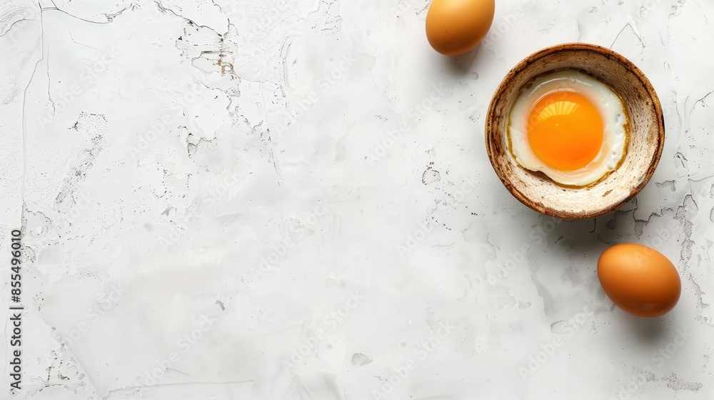 egg in a bowl with Whole Eggs on a White Background egg in a bowl with Whole Eggs on a White Background