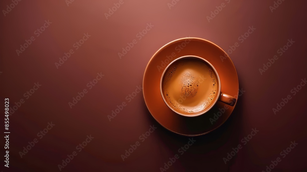 Aerial perspective capturing the simplicity and beauty of a coffee cup Aerial perspective capturing the simplicity and beauty of a coffee cup