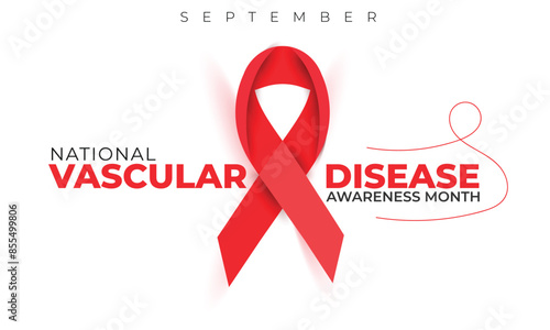 National Vascular Disease Awareness Month. background, banner, card, poster, template. Vector illustration.