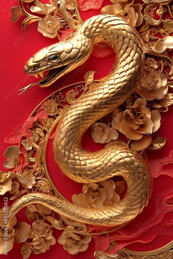 Happy New Year of the Snake according to the Chinese calendar 2025 year of the snake. Background with snake Happy New Year of the Snake according to the Chinese calendar 2025 year of the snake. Background with snake