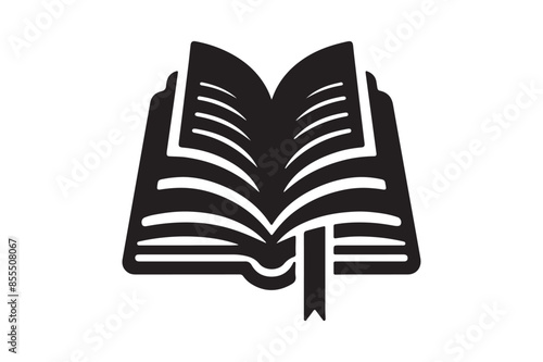 Book silhouette vector illustration