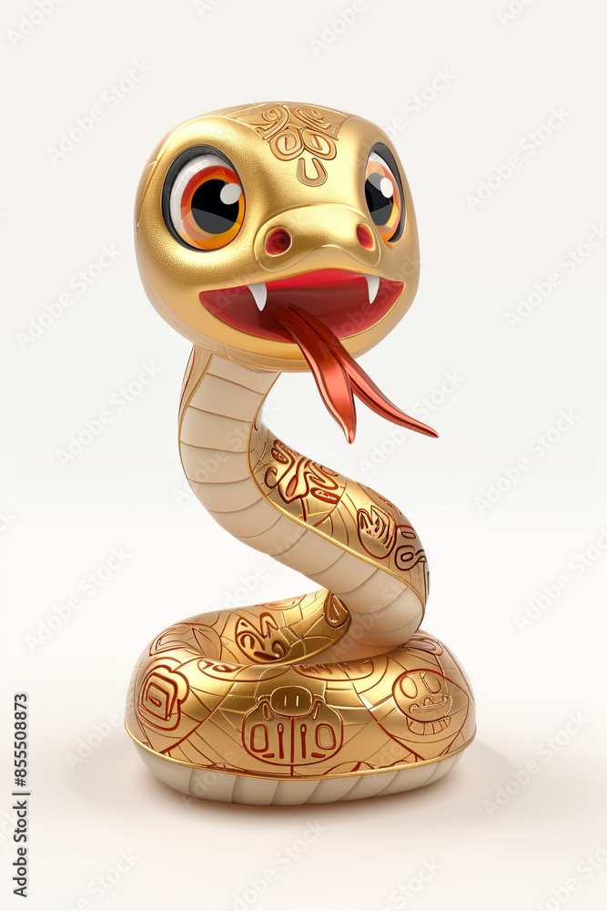 Fototapeta premium Happy New Year of the Snake according to the Chinese calendar 2025 year of the snake. Background with snake