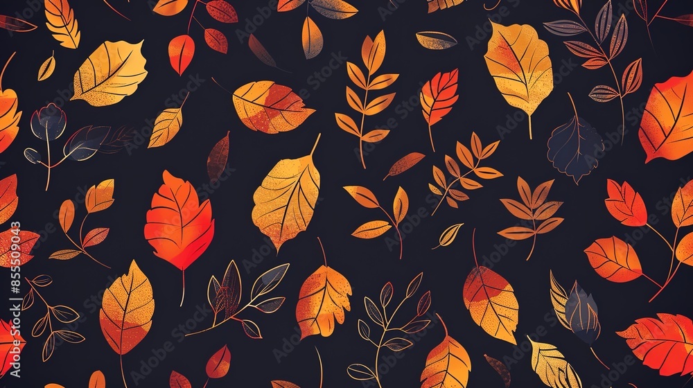 Autumn leaf pattern wallpaper Autumn leaf pattern wallpaper