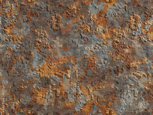 Metal surface with textured, rich brown patina © Pure Imagination