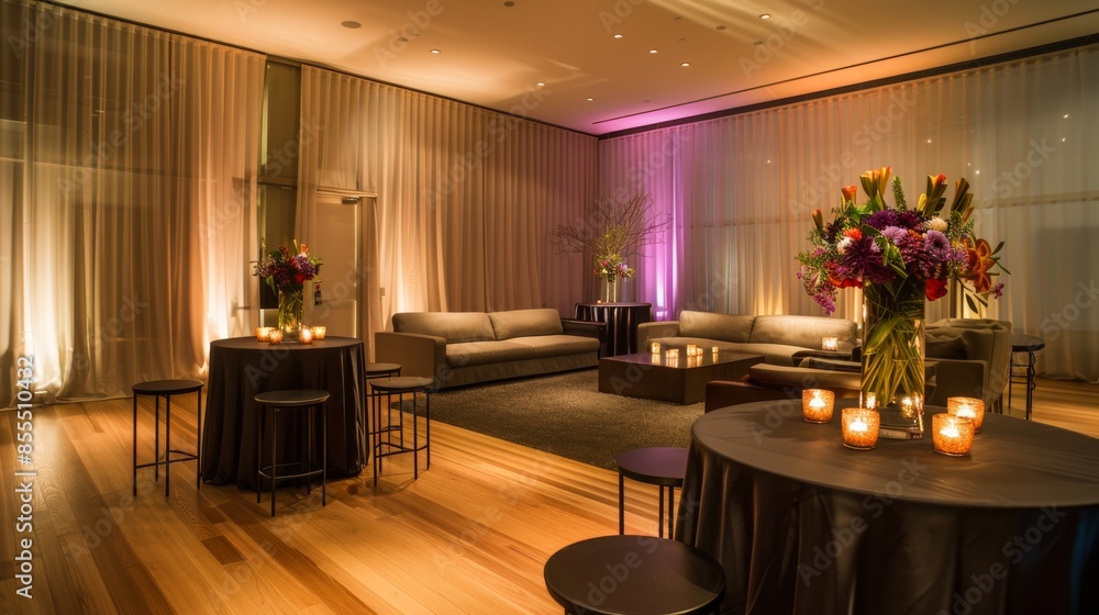 Simple and refined party setup with a contemporary flair