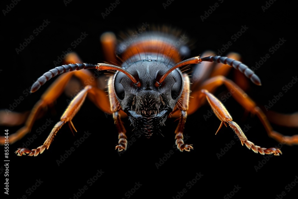 Fototapeta premium Close-Up Portrait of a Red Ant