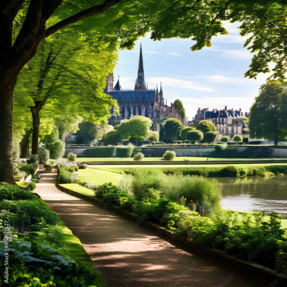 Obraz premium AI Image Generator, Detailed Architectural Elements of Notre-Dame Cathedral