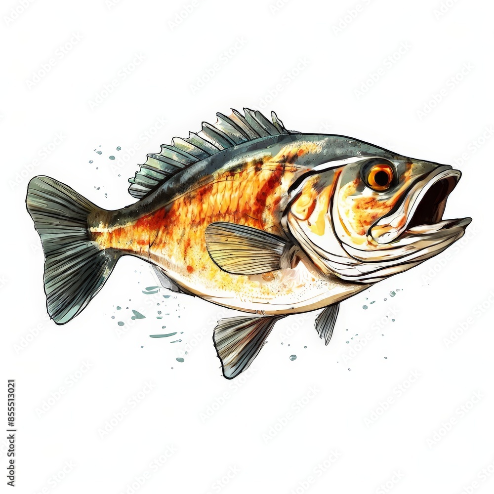 AI Image Generator, Close-Up of Fresh Fish AI Image Generator, Close-Up of Fresh Fish