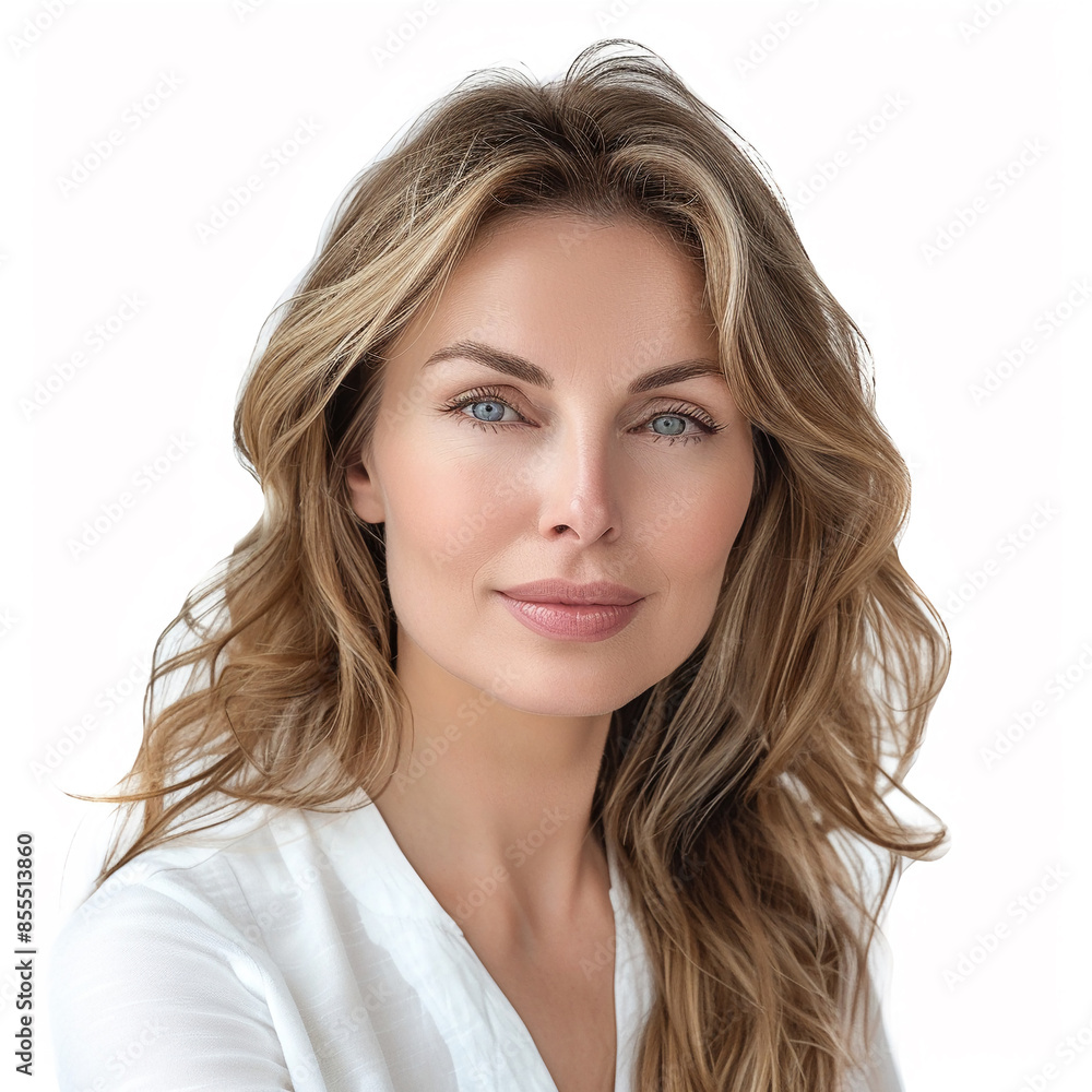 40-45 year old Beauty Brazilian women spa skin healthy on 100% isolate white background. 40-45 year old Beauty Brazilian women spa skin healthy on 100% isolate white background.