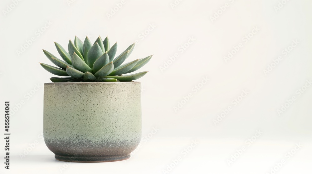 Minimalist succulent plant in a ceramic pot. Clean and simple interior design concept with a modern and tranquil aesthetic. Perfect for decor. Minimalist succulent plant in a ceramic pot. Clean and simple interior design concept with a modern and tranquil aesthetic. Perfect for decor.