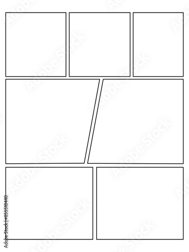 Comic or Manga background, pop art backdrops in frames and panel for mangaka or comic artists