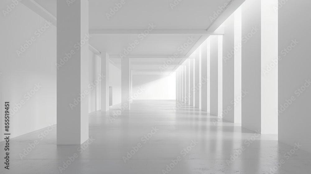 Clean white space with a large empty area and a smooth background.