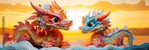 Paper Craft Chinese Dragon. © Doraway