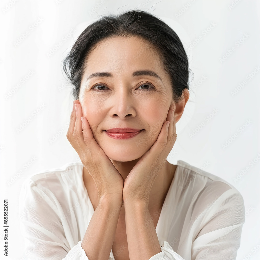 40-45 year old Beauty Russian women spa skin healthy on 100% isolate white background. 40-45 year old Beauty Russian women spa skin healthy on 100% isolate white background.