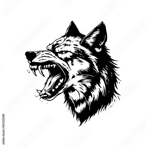 wolf head vector