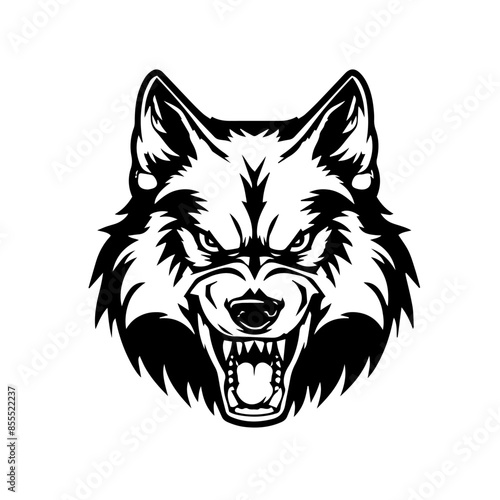 wolf head vector