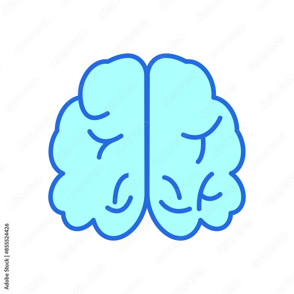 Brain Icon, anatomy of human body organs