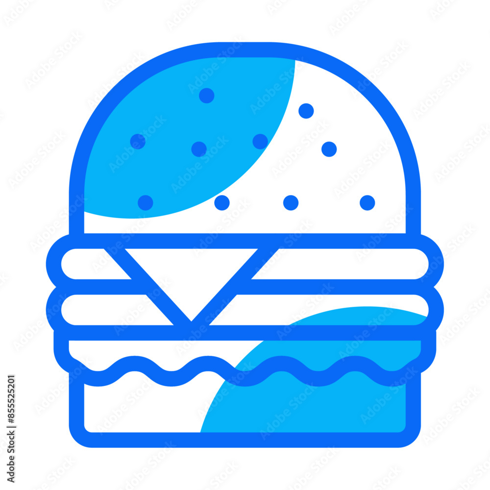 Burger outline duotone icon vector for mobile app, website, logo and presentation design. Burger outline duotone icon vector for mobile app, website, logo and presentation design.