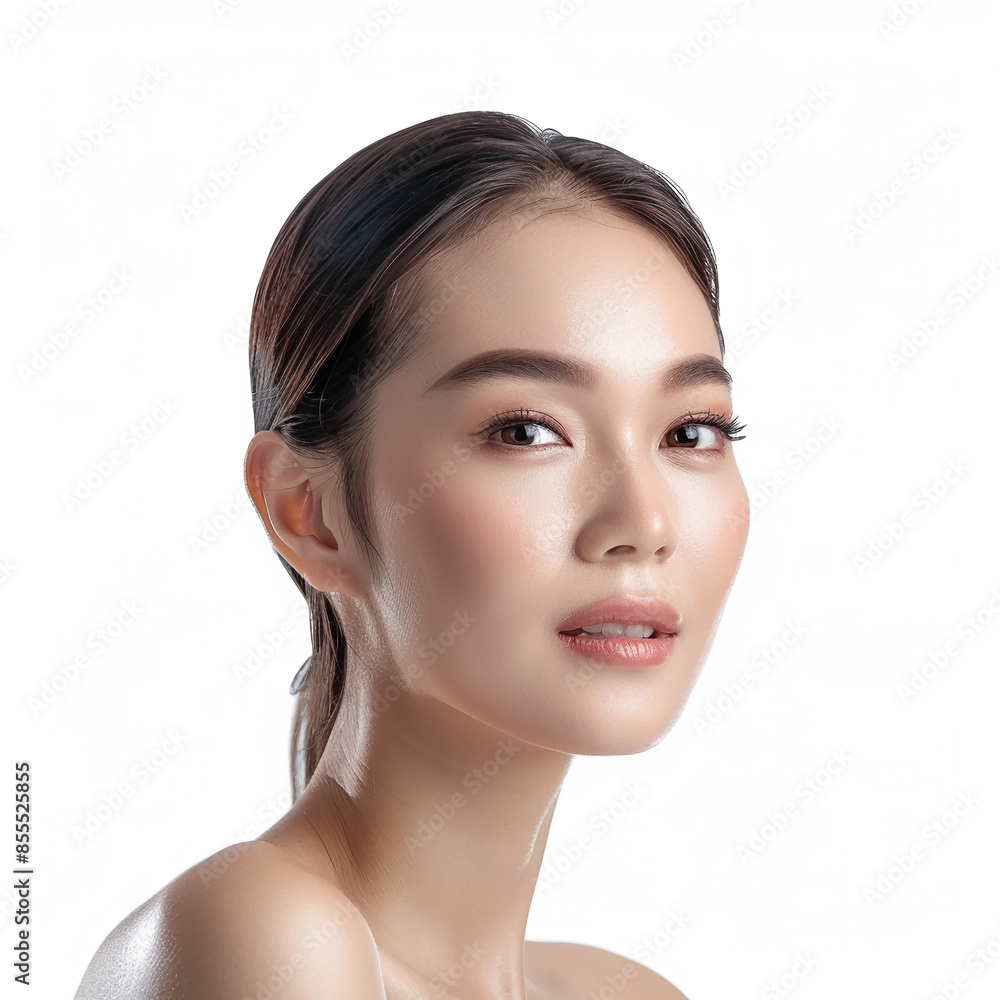 35-39 year old Beauty Brazilian women spa skin healthy on 100% isolate white background. 35-39 year old Beauty Brazilian women spa skin healthy on 100% isolate white background.