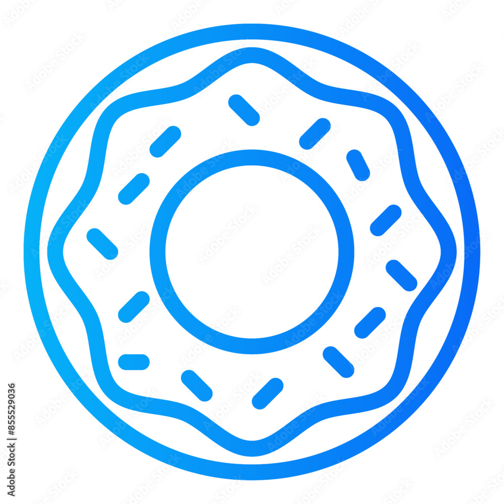 Donut line gradient icon vector for mobile app, website, logo and presentation design. Donut line gradient icon vector for mobile app, website, logo and presentation design.