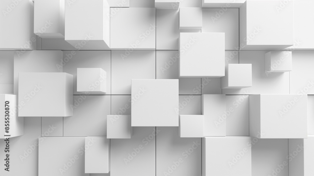 abstract 3d square white technology communication concept background. Random shifted white cube square boxes block background wallpaper banner with copy space. abstract 3d square white technology communication concept background. Random shifted white cube square boxes block background wallpaper banner with copy space.