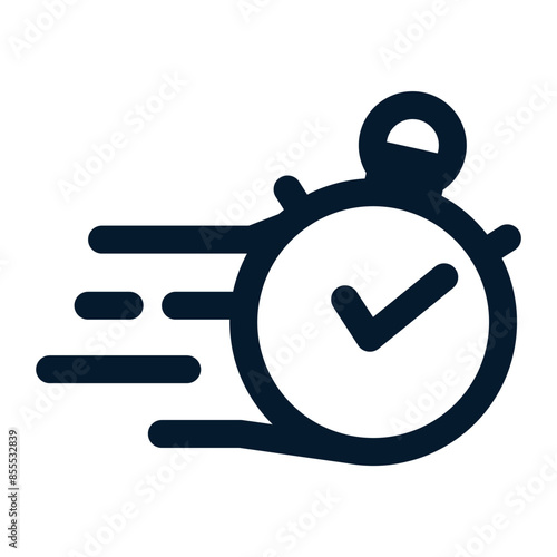 Fast reaction concept. Vector linear icon isolated on white background.