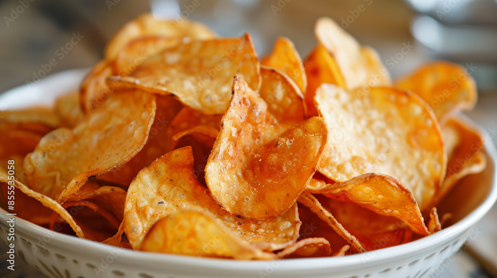 Potato chips in a bowl Potato chips in a bowl