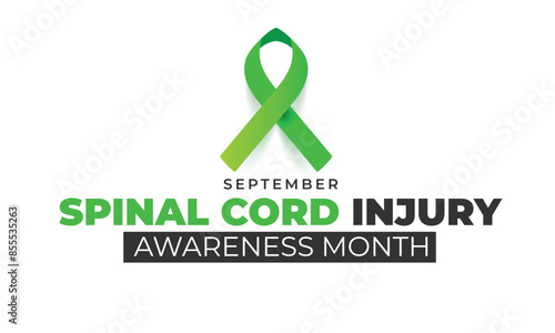 Spinal cord injury awareness month. background, banner, card, poster, template. Vector illustration.
