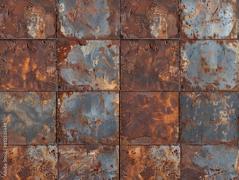 Grunge surface of brown metal wall is rough, rusty Grunge surface of brown metal wall is rough, rusty