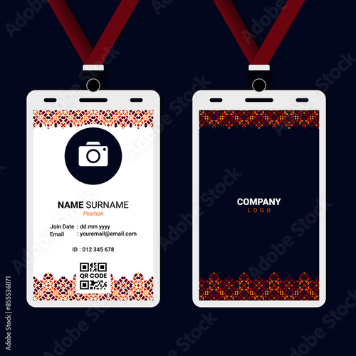 Oriental Geometric ID Card Design for Business or Company