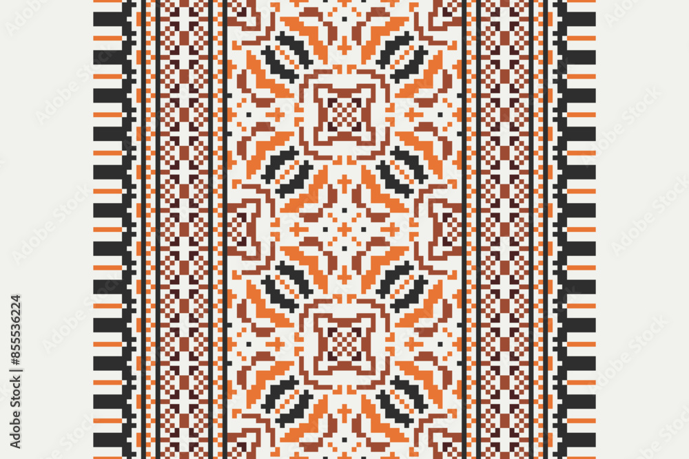 Ethnic Ikat tropical seamless pattern. Motif ethnic handmade beautiful Ikat art.Ikat ethnic tribal, boho colors seamless wallpaper. Abstract traditional Ethnic Ikat tropical seamless pattern. Motif ethnic handmade beautiful Ikat art.Ikat ethnic tribal, boho colors seamless wallpaper. Abstract traditional