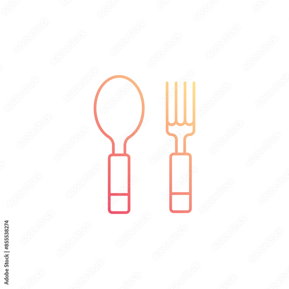 Utensils icon design with white background stock illustration Utensils icon design with white background stock illustration