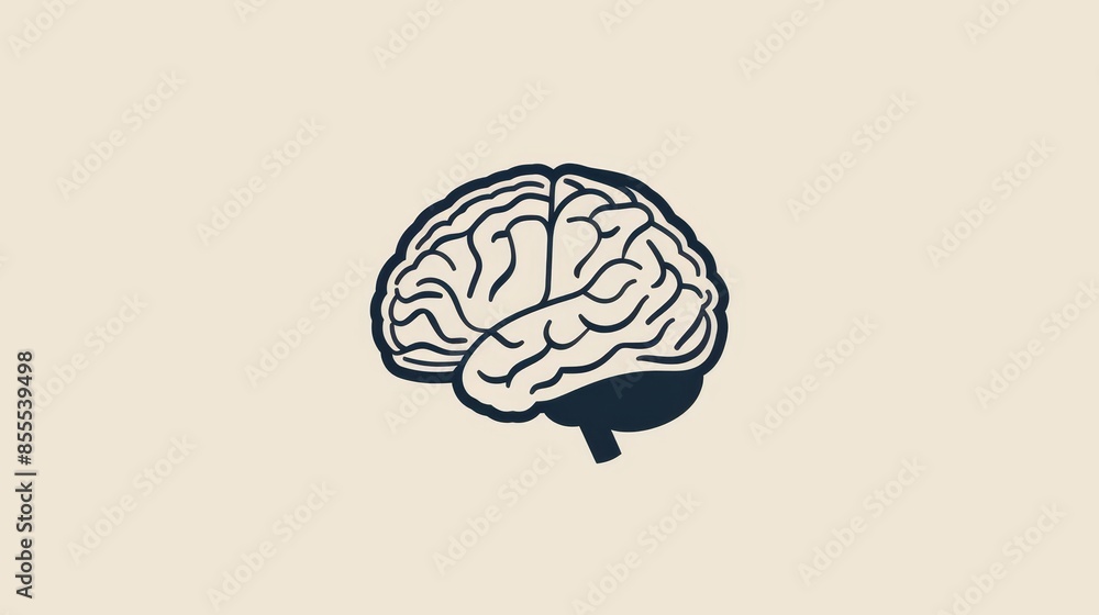 Simplified Human Brain Illustration Simplified Human Brain Illustration