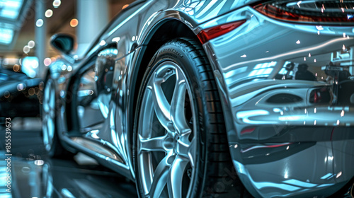 closeup any angle of sport car