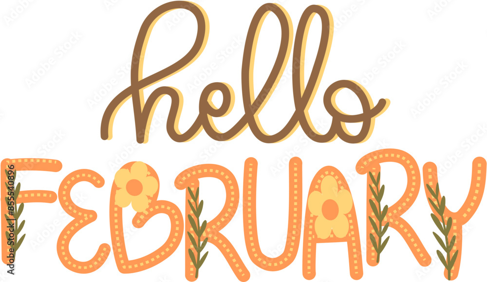 Hello February Lettering Hello February Lettering