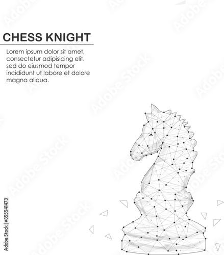 Chess knight for chessboard, competitive using brainstorm on isolated white