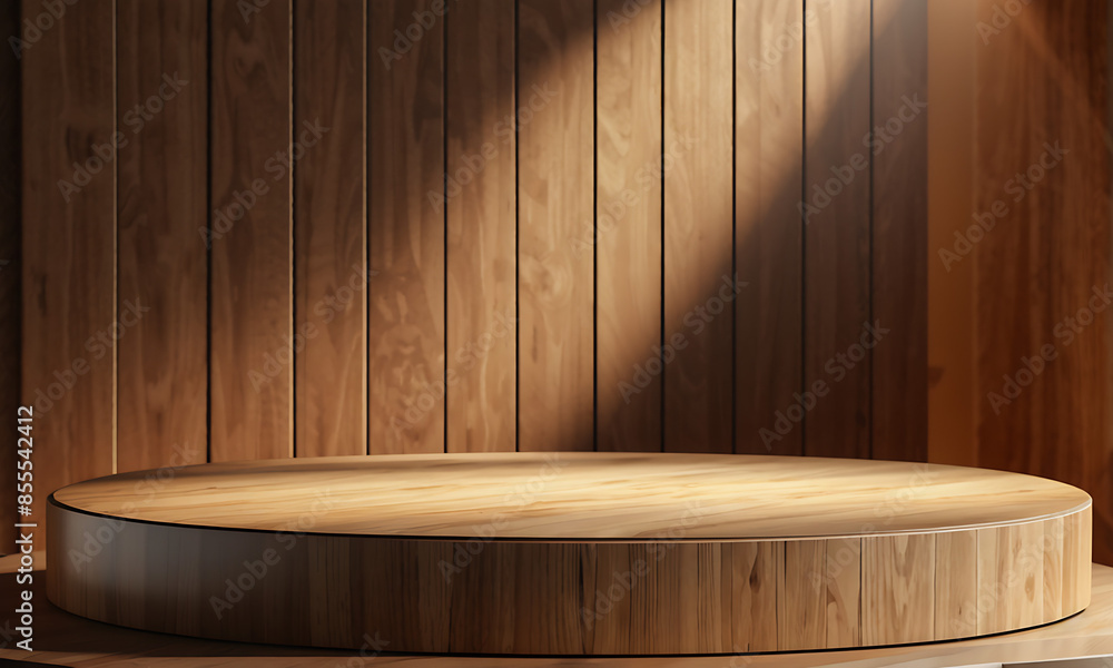 Empty circle wooden middle wooden pedestal background Empty circle wooden middle wooden pedestal background