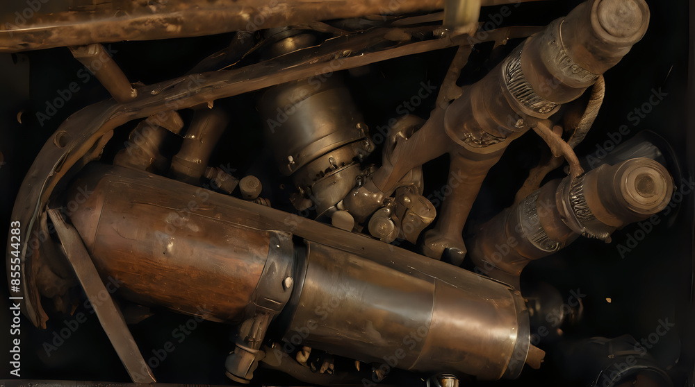 a many pipes and valves in a box together a many pipes and valves in a box together